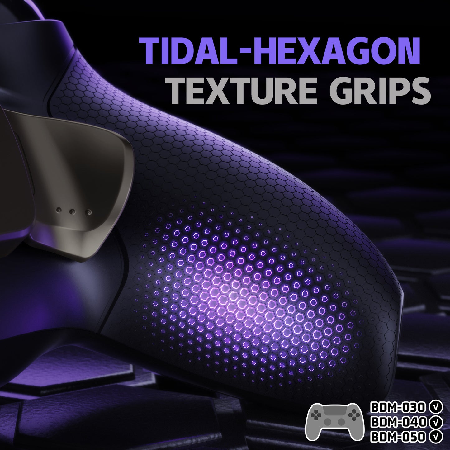 eXtremeRate PS5コントローラーBDM-030/040/050対応用リアルメタルボタン (RMB) バージョンRISE Plus MAXバックパドルキット、クリッキートリガーストップ&ラバーグリップ付き【ラバー付きブラック】