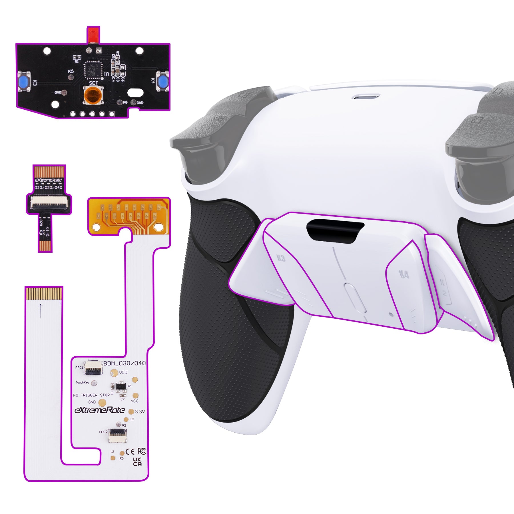 eXtremeRate PS5コントローラーBDM-030/040/050/060対応用再割り当て