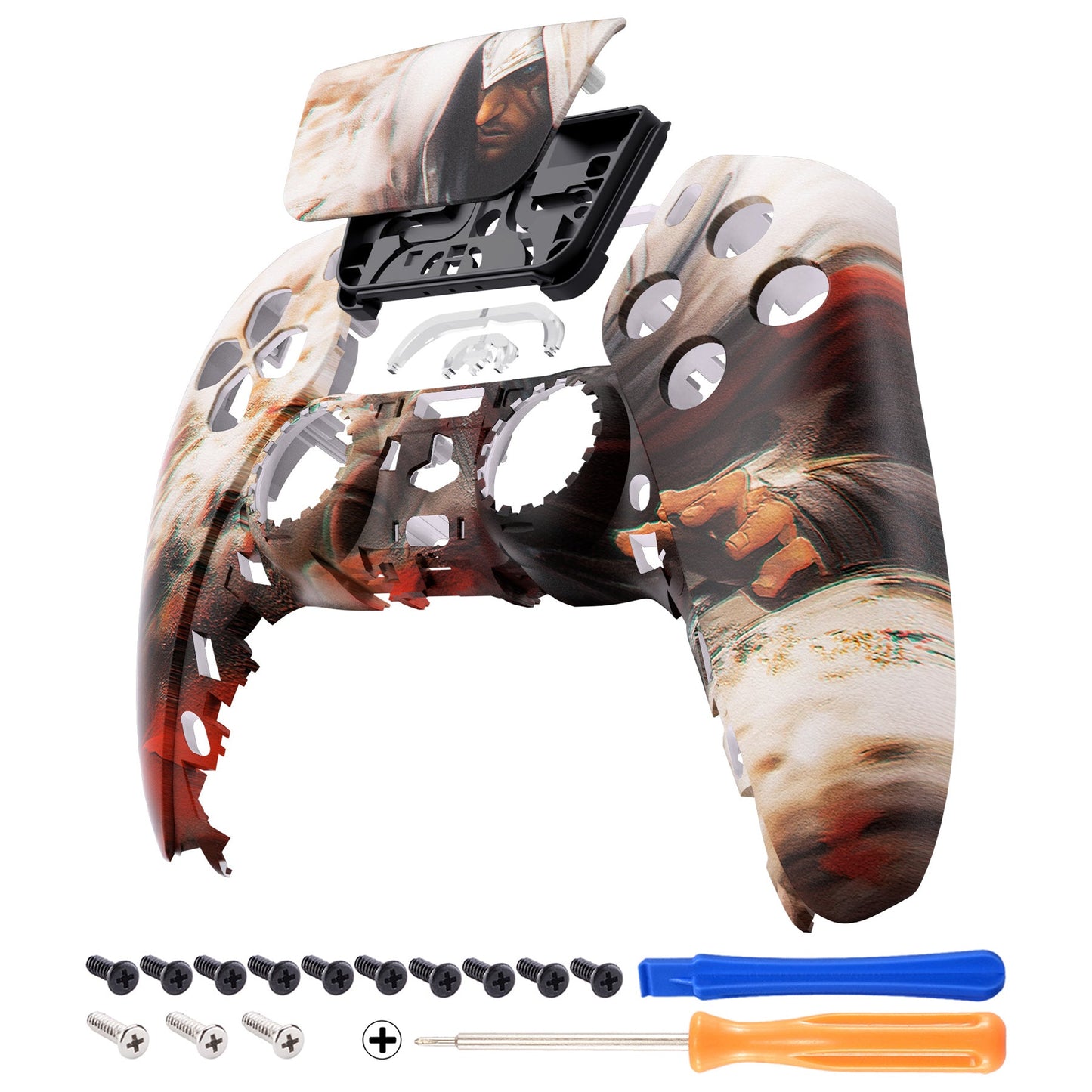 eXtremeRate PS5コントローラーBDM-010/020/030/040/050対応交換対応用フロントハウジングシェル&タッチパッド【アサシン】