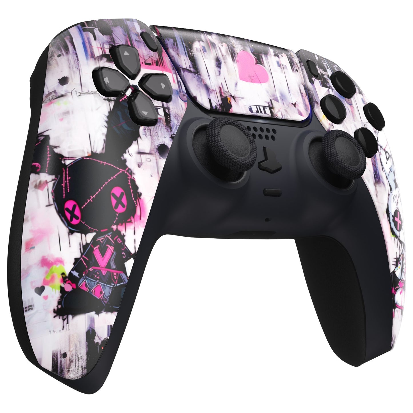 eXtremeRate PS5コントローラーBDM-010/020/030/040/050対応交換対応用フロントハウジングシェル&タッチパッド【可愛いパンク兎ちゃん】