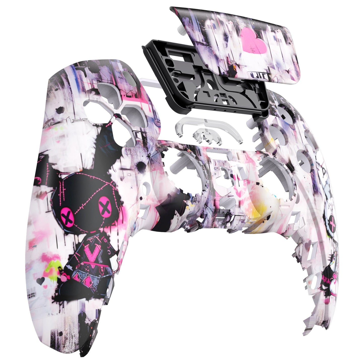 eXtremeRate PS5コントローラーBDM-010/020/030/040/050対応交換対応用フロントハウジングシェル&タッチパッド【可愛いパンク兎ちゃん】