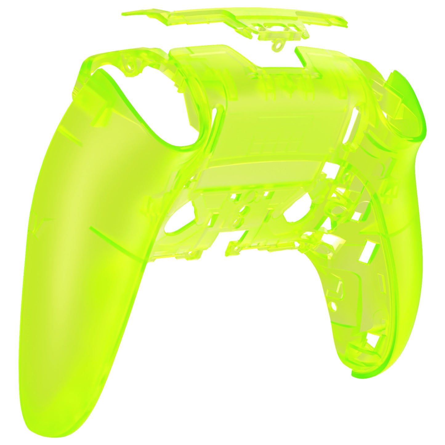 eXtremeRate PS5 edgeコントローラー対応交換対応用バックハウジングボトムシェル【クリアライムグリーン】