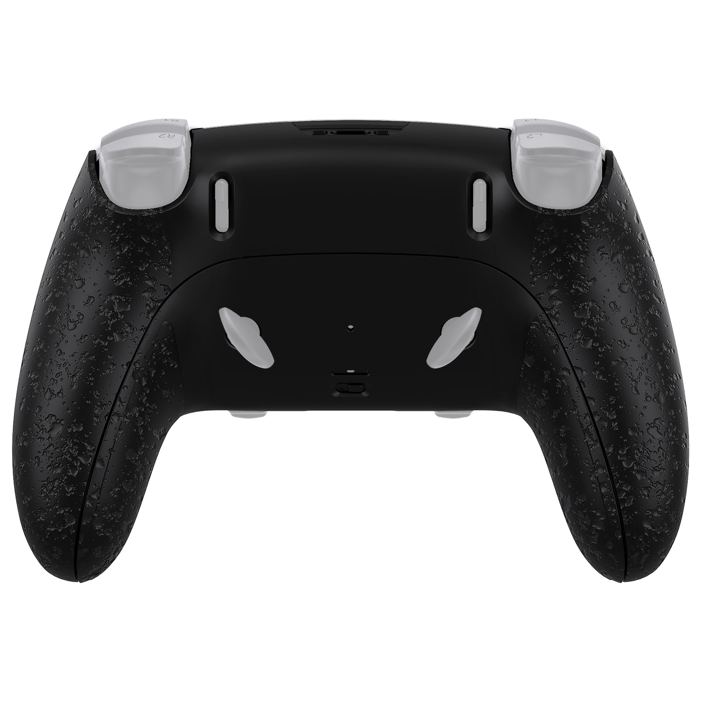 eXtremeRate PS5 edgeコントローラー対応交換対応用バックハウジングボトムシェル&ボトムデコレーションカバーシェル 【テクスチャードブラック】