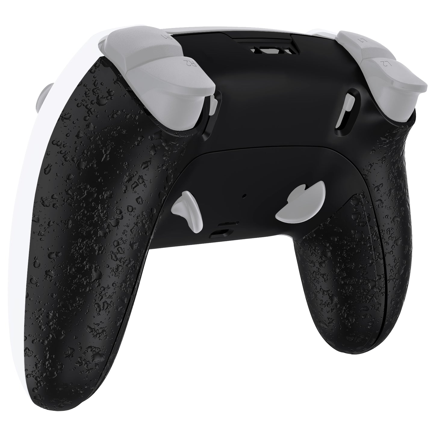 eXtremeRate PS5 edgeコントローラー対応交換対応用バックハウジングボトムシェル&ボトムデコレーションカバーシェル 【テクスチャードブラック】