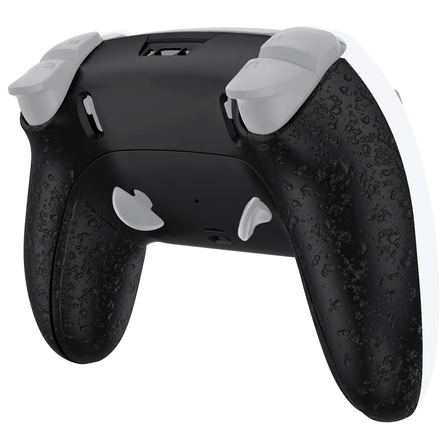 eXtremeRate PS5 edgeコントローラー対応交換対応用バックハウジングボトムシェル&ボトムデコレーションカバーシェル 【テクスチャードブラック】