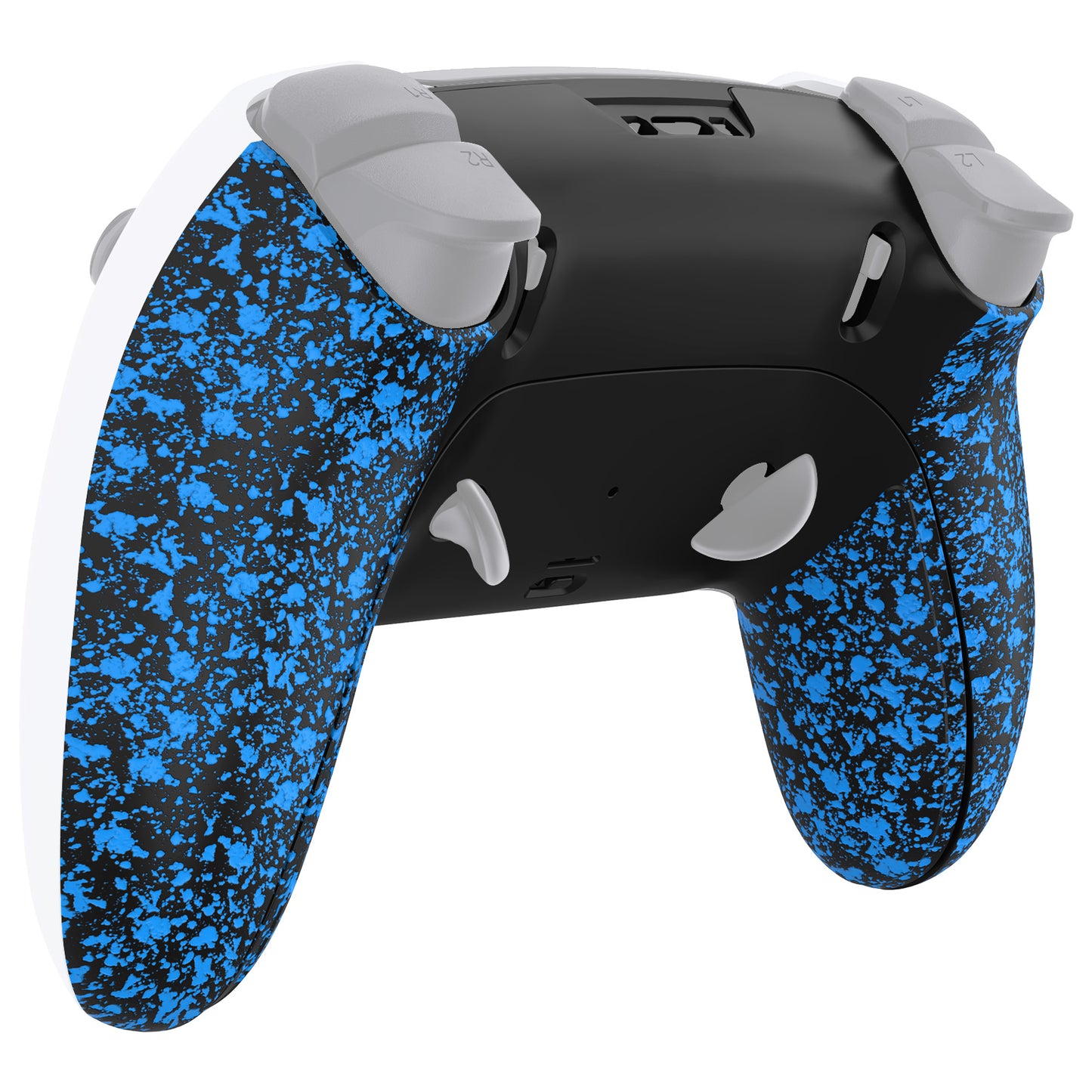 eXtremeRate PS5 edgeコントローラー対応交換対応用バックハウジングボトムシェル&ボトムデコレーションカバーシェル 【テクスチャードブルー】