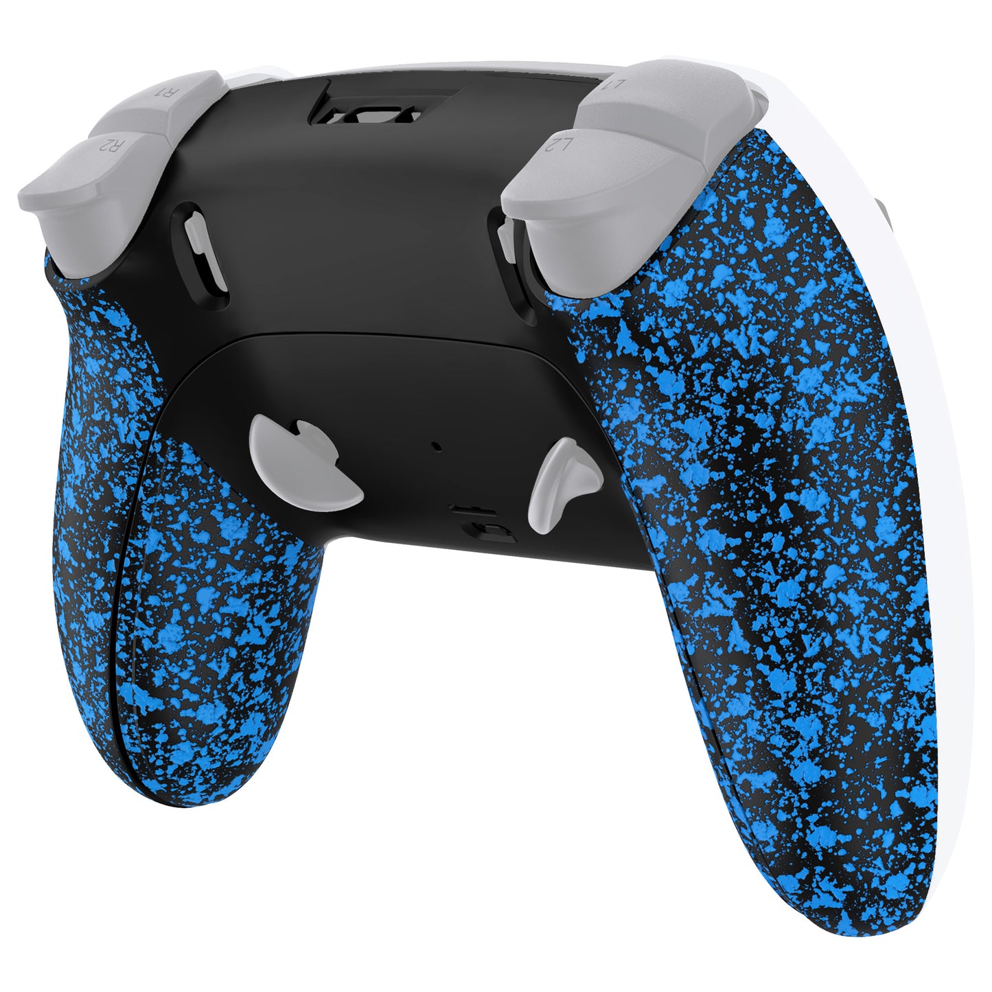 eXtremeRate PS5 edgeコントローラー対応交換対応用バックハウジングボトムシェル&ボトムデコレーションカバーシェル 【テクスチャードブルー】