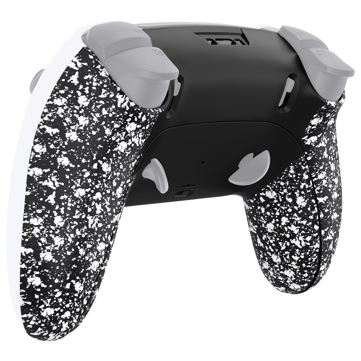 eXtremeRate PS5 edgeコントローラー対応交換対応用バックハウジングボトムシェル&ボトムデコレーションカバーシェル 【テクスチャードホワイト】