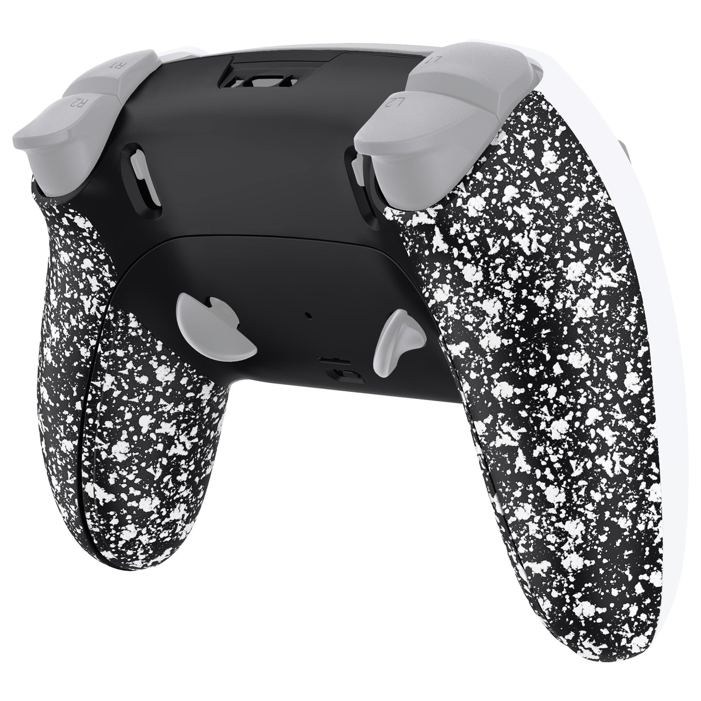 eXtremeRate PS5 edgeコントローラー対応交換対応用バックハウジングボトムシェル&ボトムデコレーションカバーシェル 【テクスチャードホワイト】