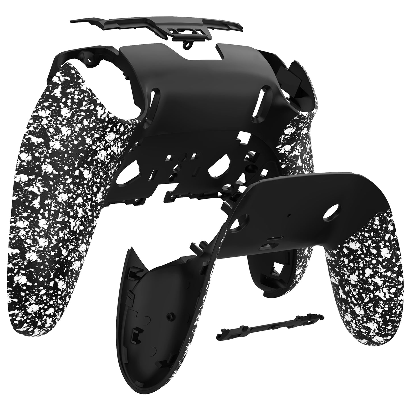 eXtremeRate PS5 edgeコントローラー対応交換対応用バックハウジングボトムシェル&ボトムデコレーションカバーシェル 【テクスチャードホワイト】