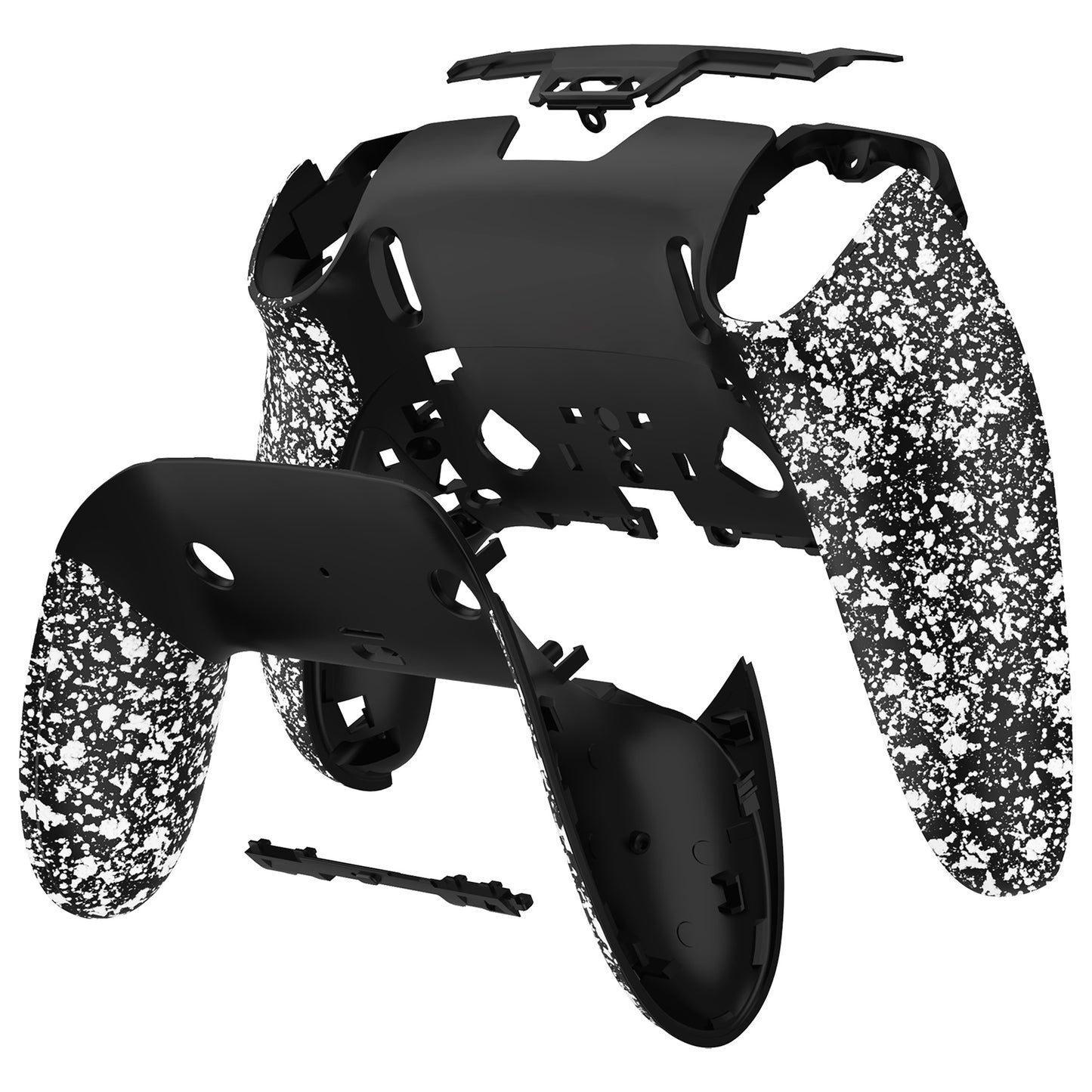 eXtremeRate PS5 edgeコントローラー対応交換対応用バックハウジングボトムシェル&ボトムデコレーションカバーシェル 【テクスチャードホワイト】