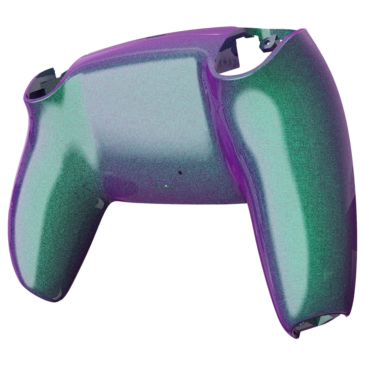eXtremeRate PS5コントローラーBDM-010/020/030/040/050/060対応交換対応用バックハウジングボトムシェル【カメレオングリーンパープル】