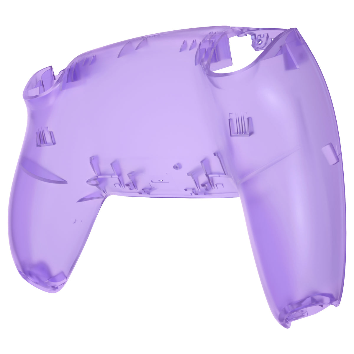 eXtremeRate PS5コントローラーBDM-010/020/030/040/050/060対応交換対応用バックハウジングボトムシェル【クリアパープル】