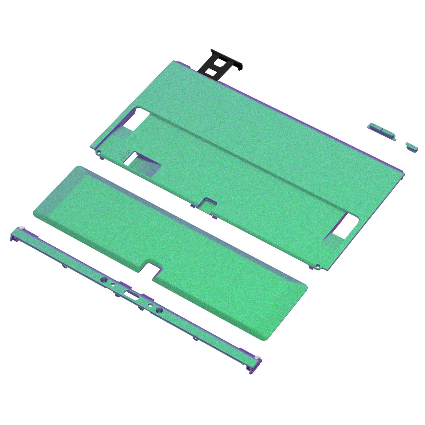 eXtremeRate 任天堂スイッチ有機EL用交換バックプレート&キックスタン【カメレオングリーンパープル】