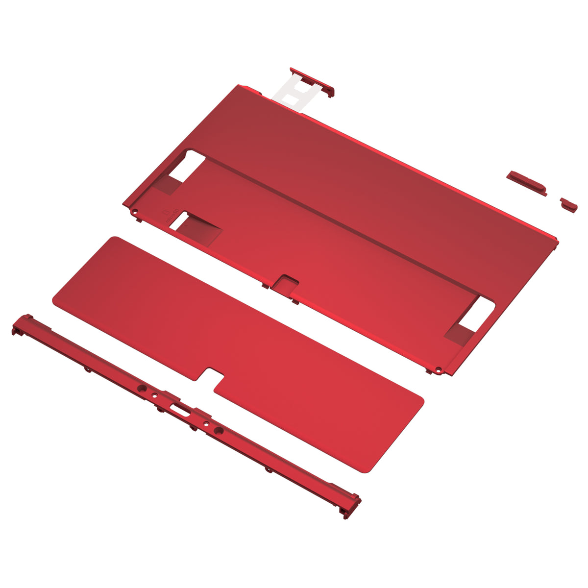eXtremeRate Replacement Back Plate for Nintendo Switch OLED with Metal Kickstand (Scarlet Red)