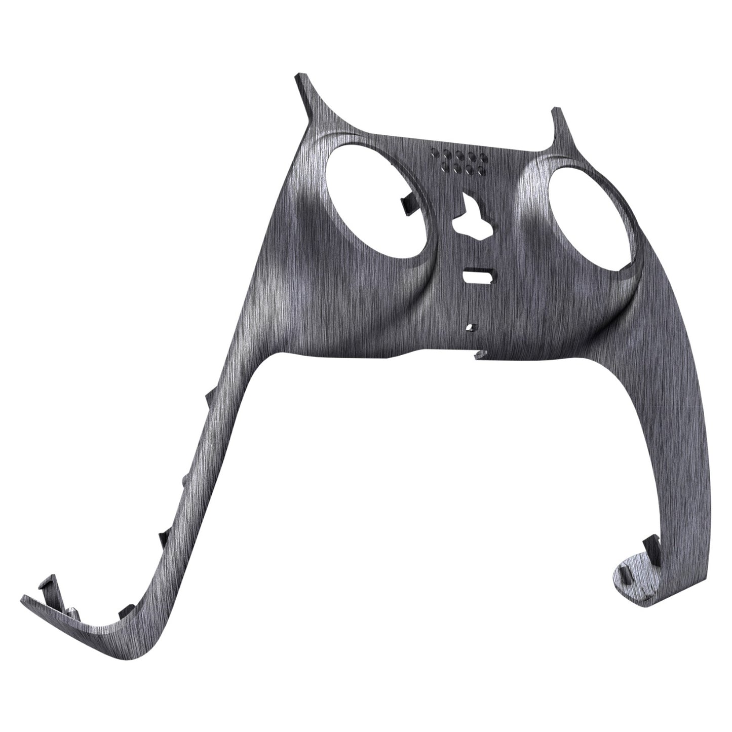 eXtremeRate PS5コントローラーBDM-010/020/030/040/050対応アクセントリング付き交換対応用装飾トリムシェル【ブラッシュドシルバーパタン】