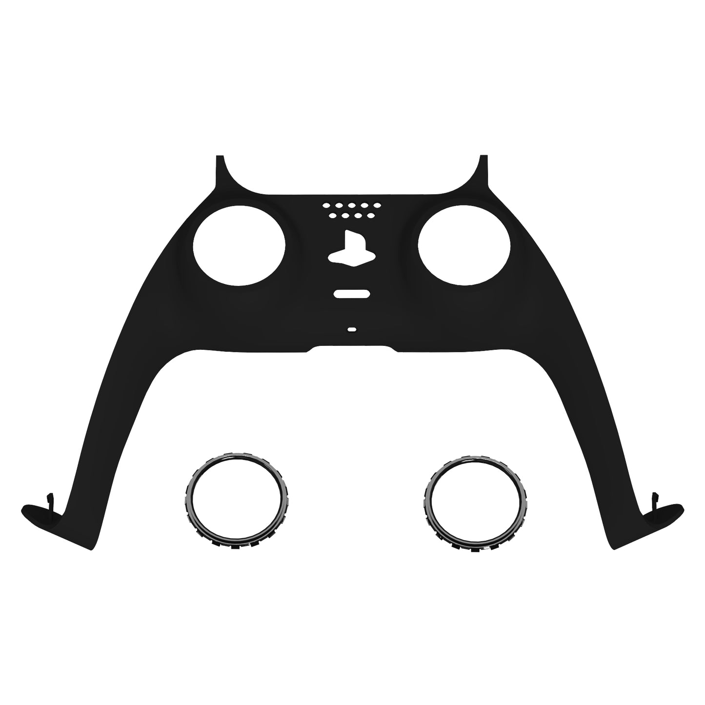 eXtremeRate PS5コントローラーBDM-010/020/030/040/050対応アクセントリング付き交換対応用装飾トリムシェル【ブラック】
