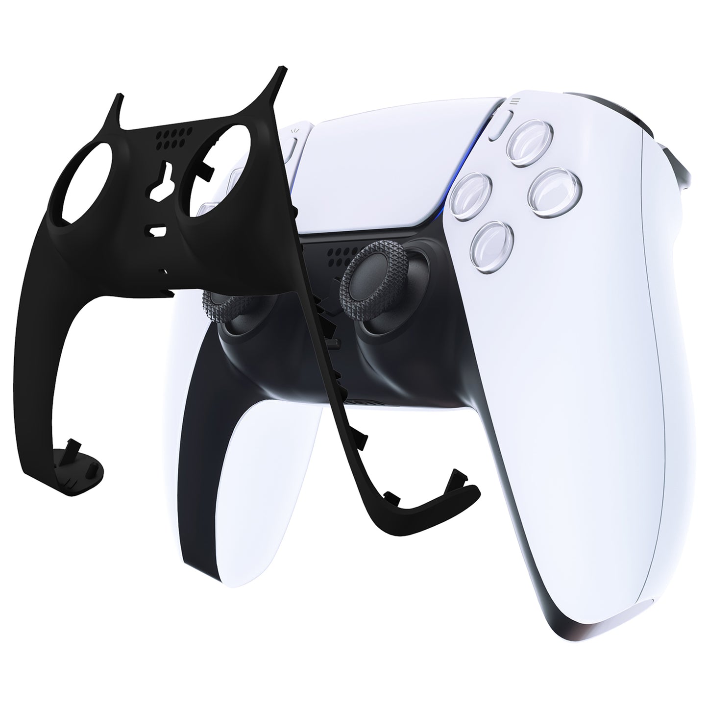 eXtremeRate PS5コントローラーBDM-010/020/030/040/050対応アクセントリング付き交換対応用装飾トリムシェル【ブラック】