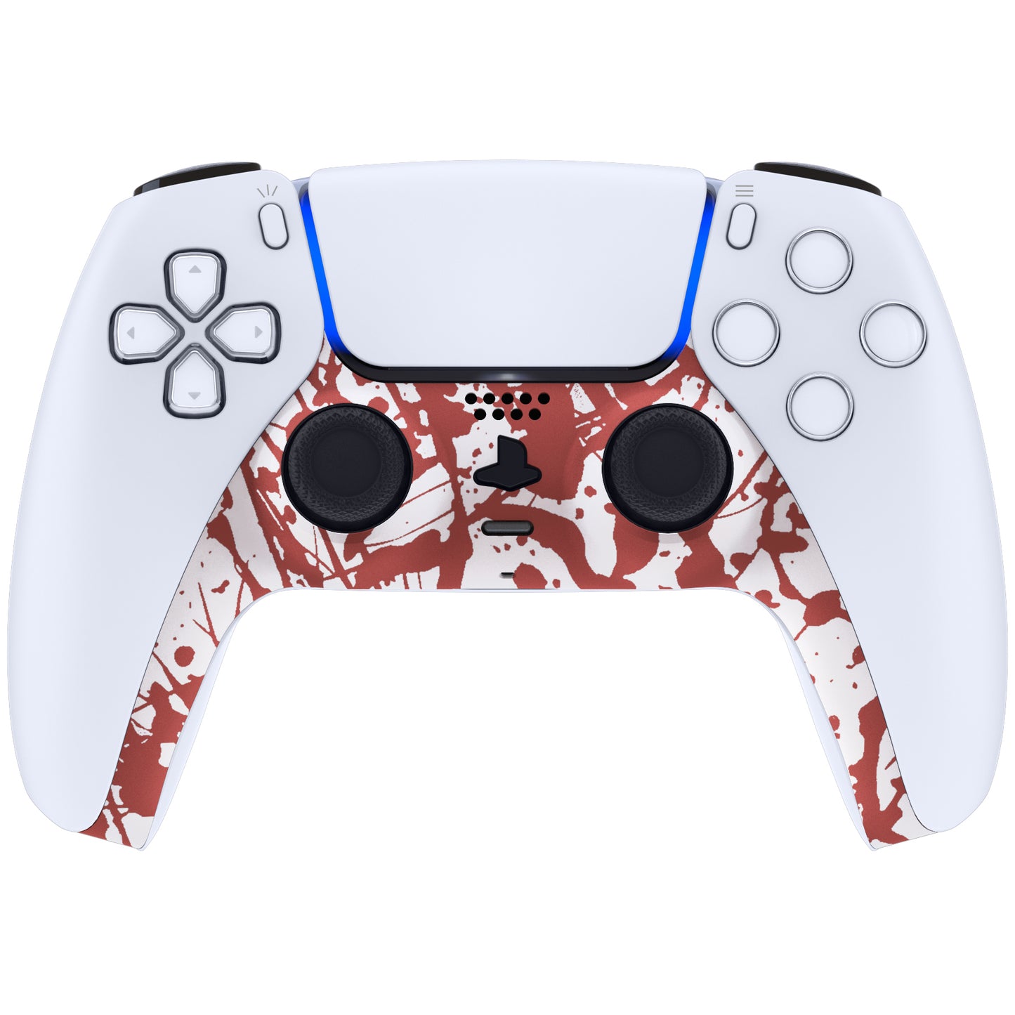 eXtremeRate PS5コントローラーBDM-010/020/030/040/050対応アクセントリング付き交換対応用装飾トリムシェル【血痕】