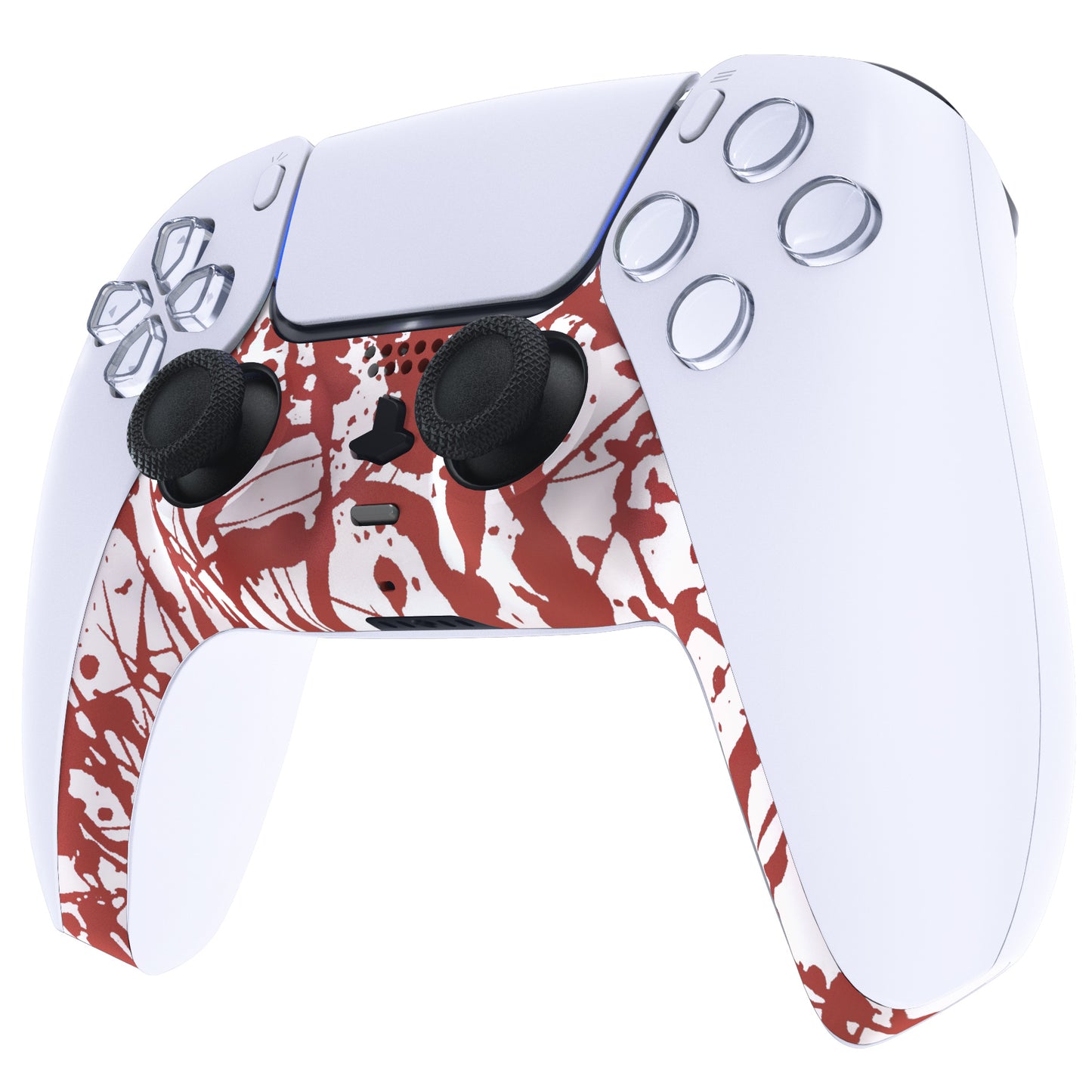 eXtremeRate PS5コントローラーBDM-010/020/030/040/050対応アクセントリング付き交換対応用装飾トリムシェル【血痕】