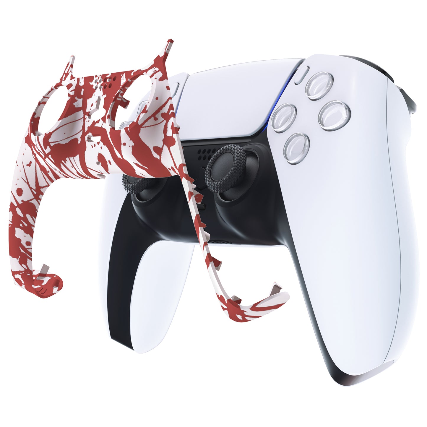 eXtremeRate PS5コントローラーBDM-010/020/030/040/050対応アクセントリング付き交換対応用装飾トリムシェル【血痕】