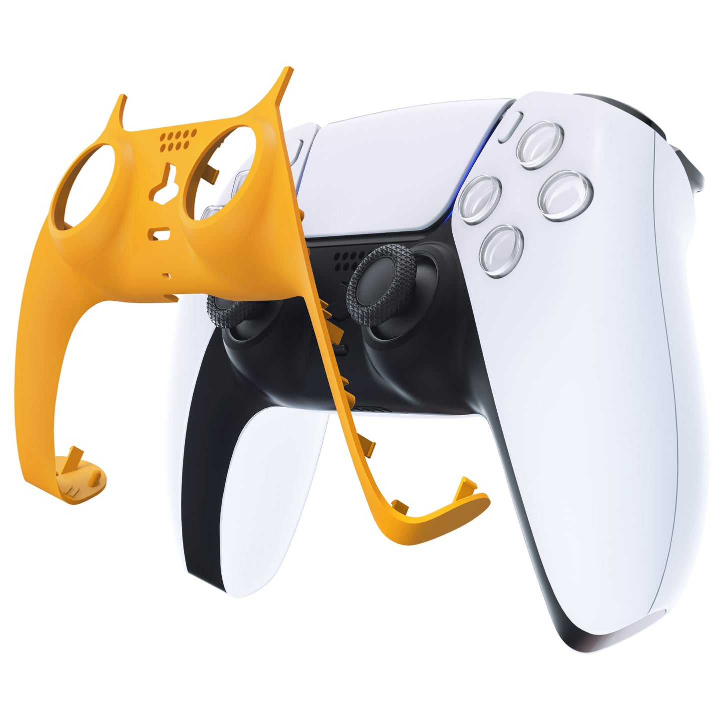eXtremeRate PS5コントローラーBDM-010/020/030/040/050対応アクセントリング付き交換対応用装飾トリムシェル【イエロー】