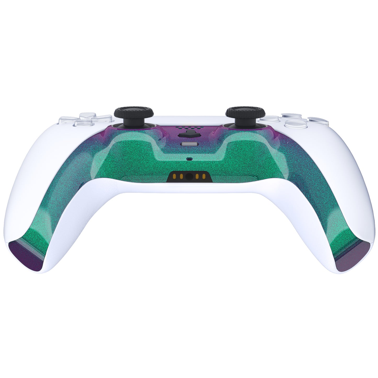eXtremeRate PS5コントローラーBDM-010/020/030/040/050対応アクセントリング付き交換対応用装飾トリムシェル【カメレオングリーンパープル】
