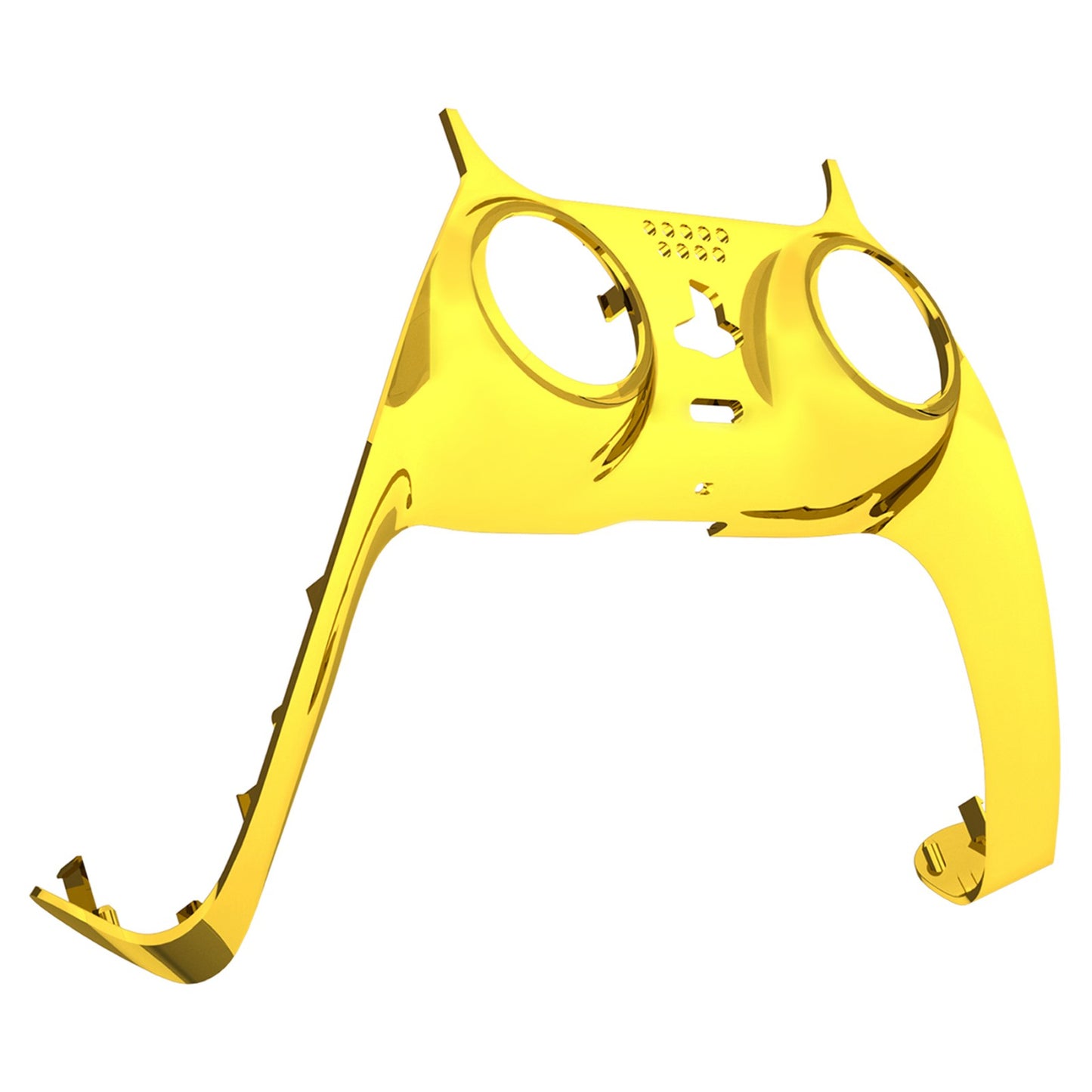 eXtremeRate PS5コントローラーBDM-010/020/030/040/050対応アクセントリング付き交換対応用装飾トリムシェル【クロームゴールド】