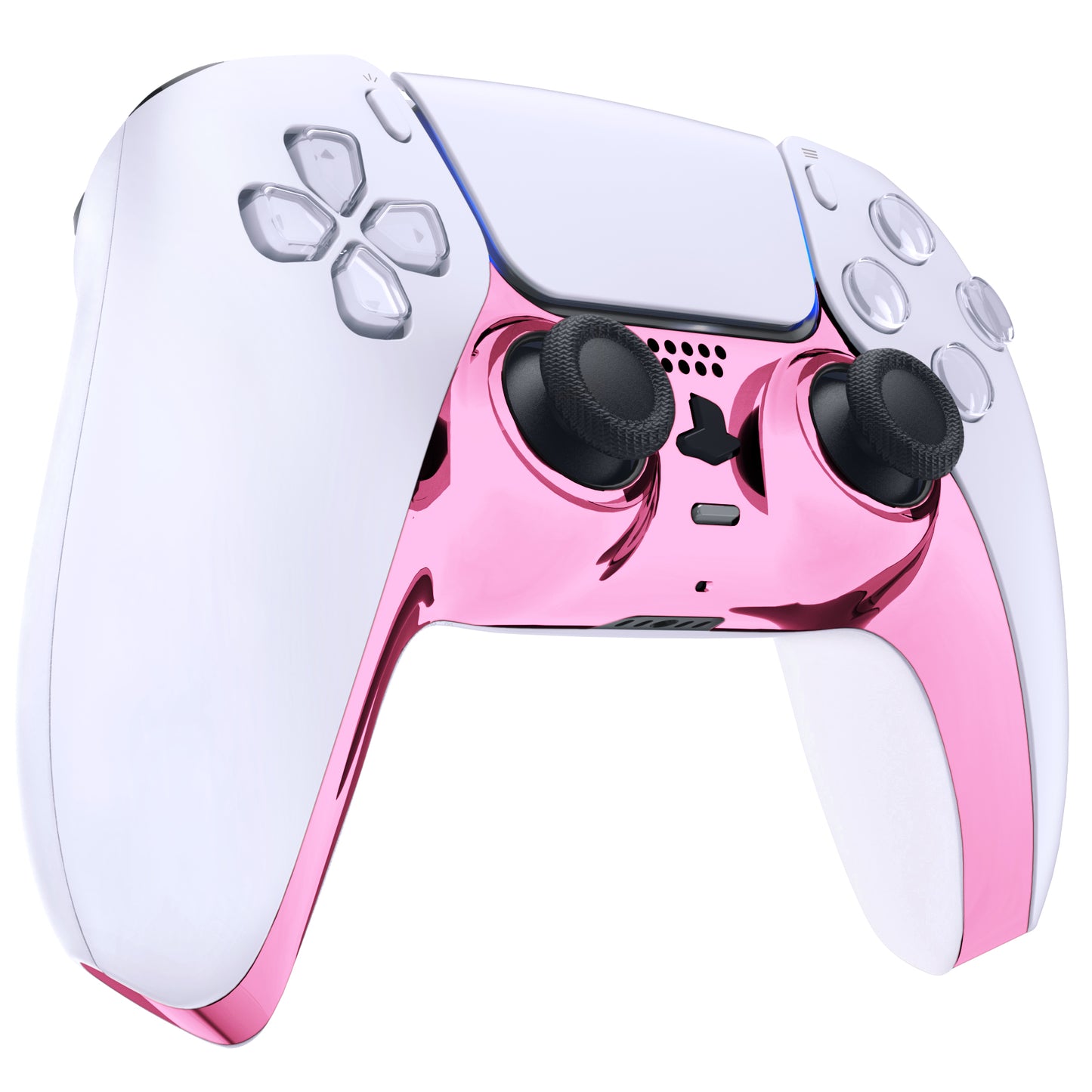 eXtremeRate PS5コントローラーBDM-010/020/030/040/050対応アクセントリング付き交換対応用装飾トリムシェル【クロームピンクグロッシー】