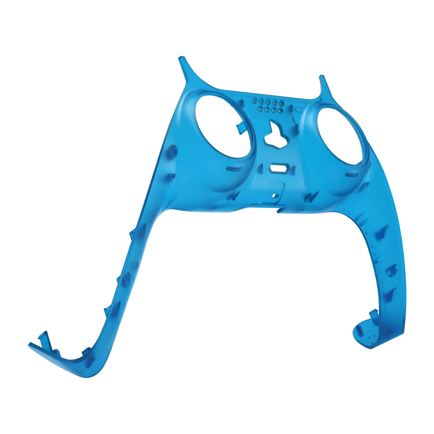 eXtremeRate PS5コントローラーBDM-010/020/030/040/050対応アクセントリング付き交換対応用装飾トリムシェル【クリアブルー】