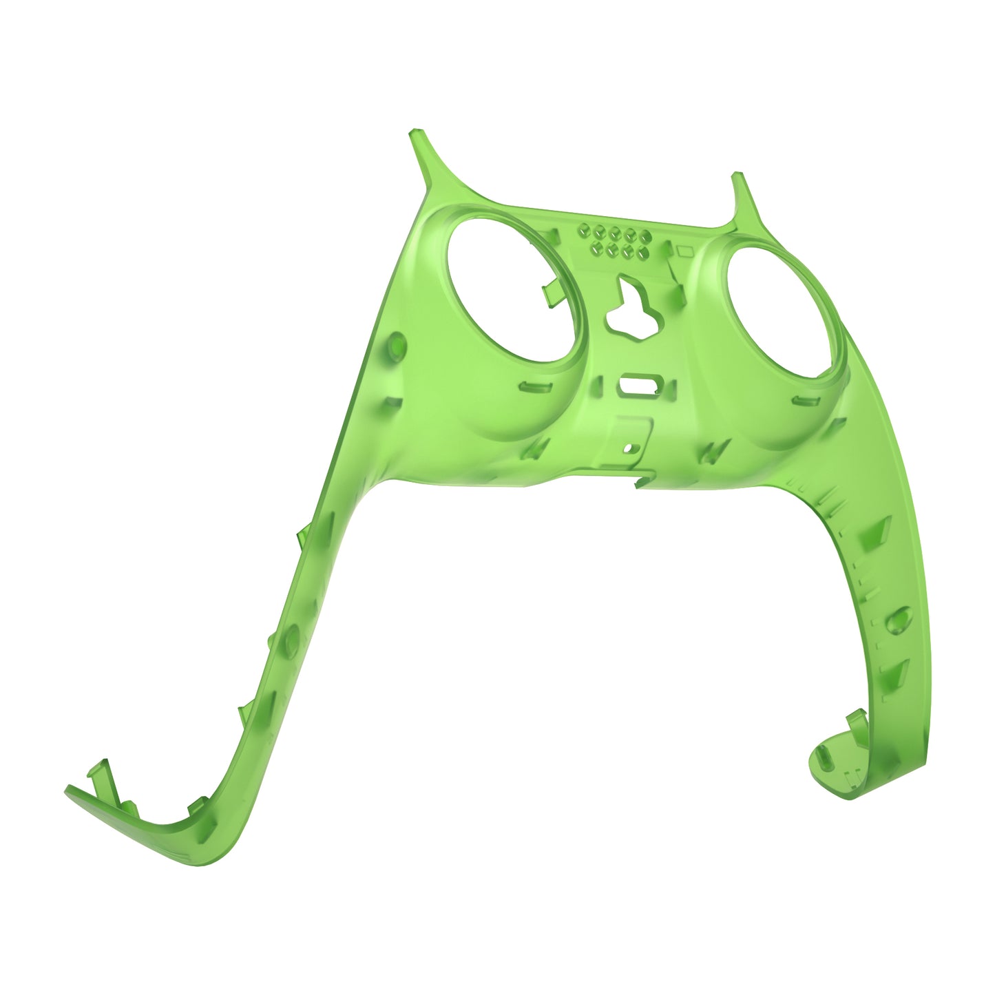 eXtremeRate PS5コントローラーBDM-010/020/030/040/050対応アクセントリング付き交換対応用装飾トリムシェル【クリアグリーン】