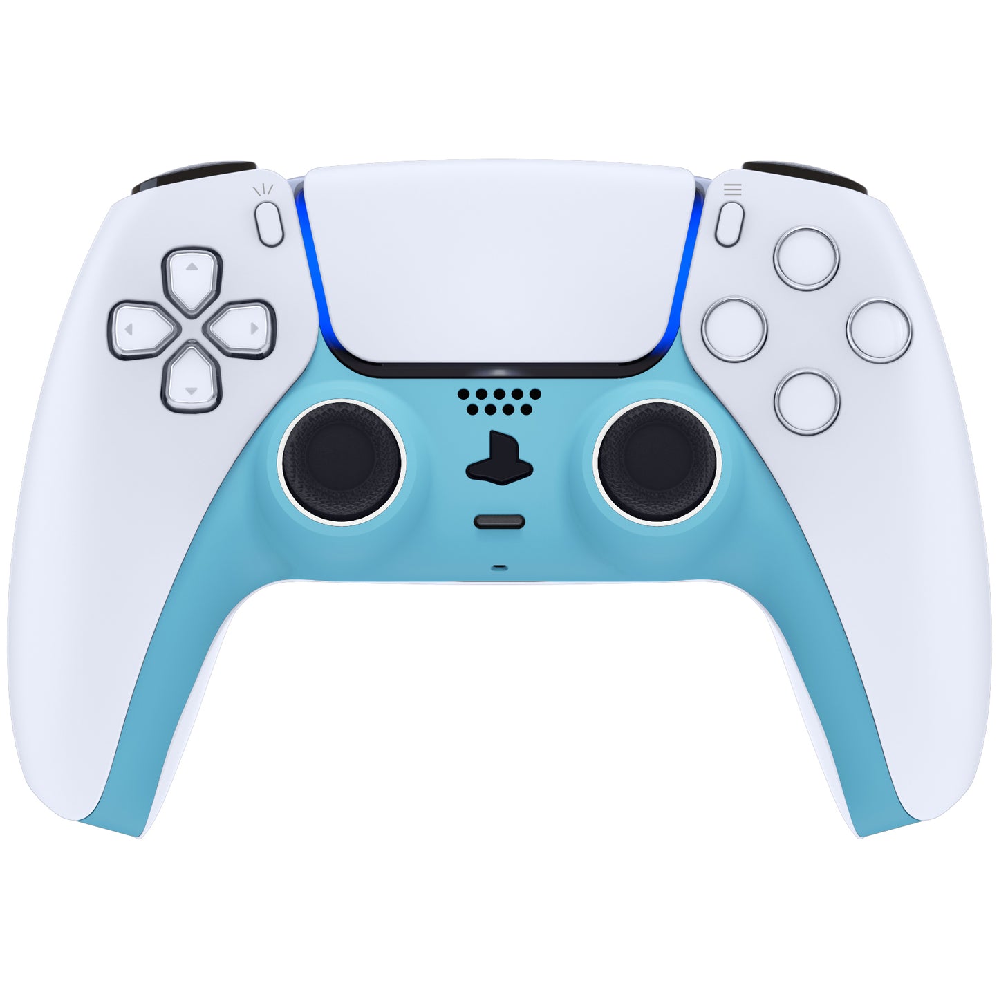 eXtremeRate PS5コントローラーBDM-010/020/030/040/050対応アクセントリング付き交換対応用装飾トリムシェル【ヘブンブルー】