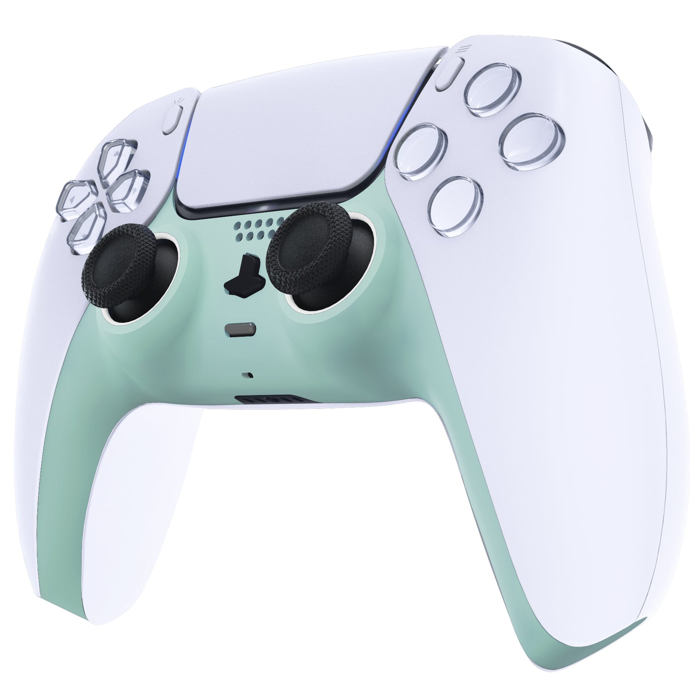 eXtremeRate PS5コントローラーBDM-010/020/030/040/050対応アクセントリング付き交換対応用装飾トリムシェル【ライトシアン】
