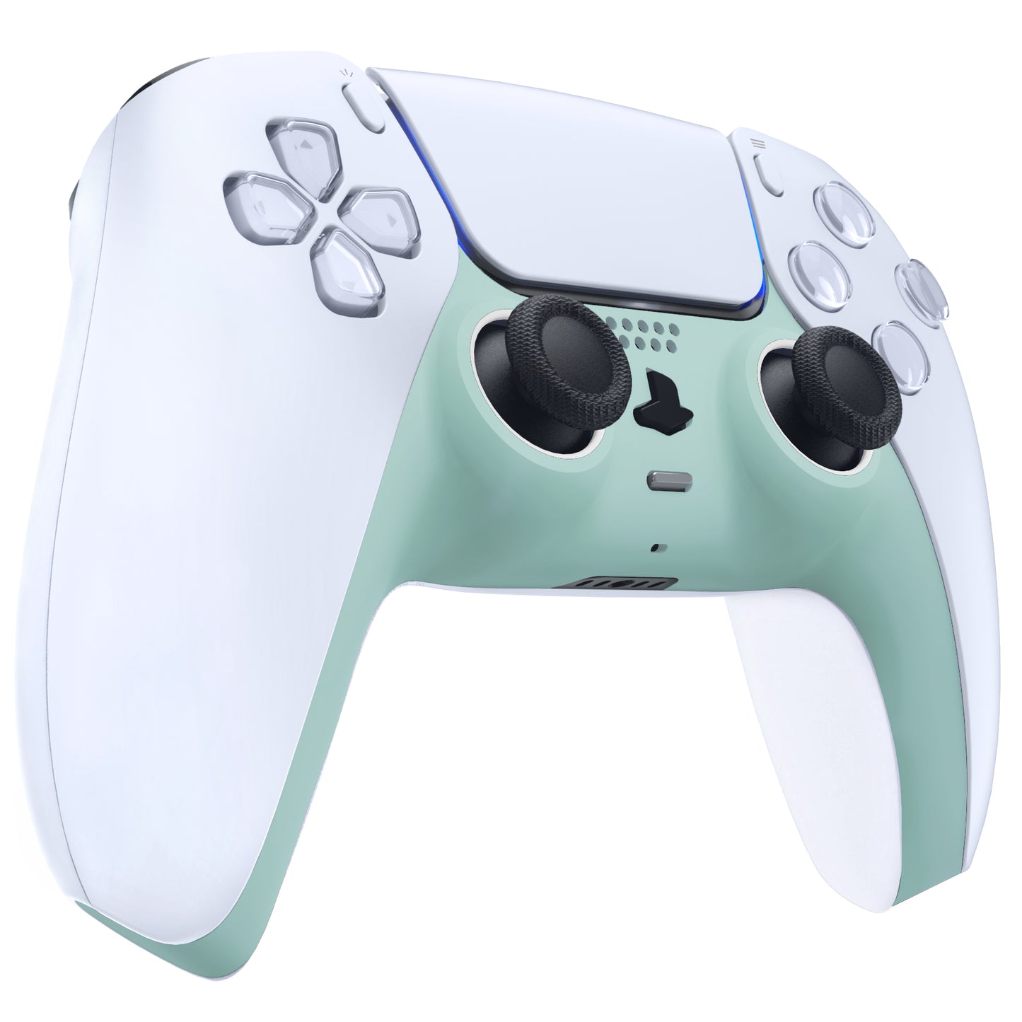 eXtremeRate PS5コントローラーBDM-010/020/030/040/050対応アクセントリング付き交換対応用装飾トリムシェル【ライトシアン】