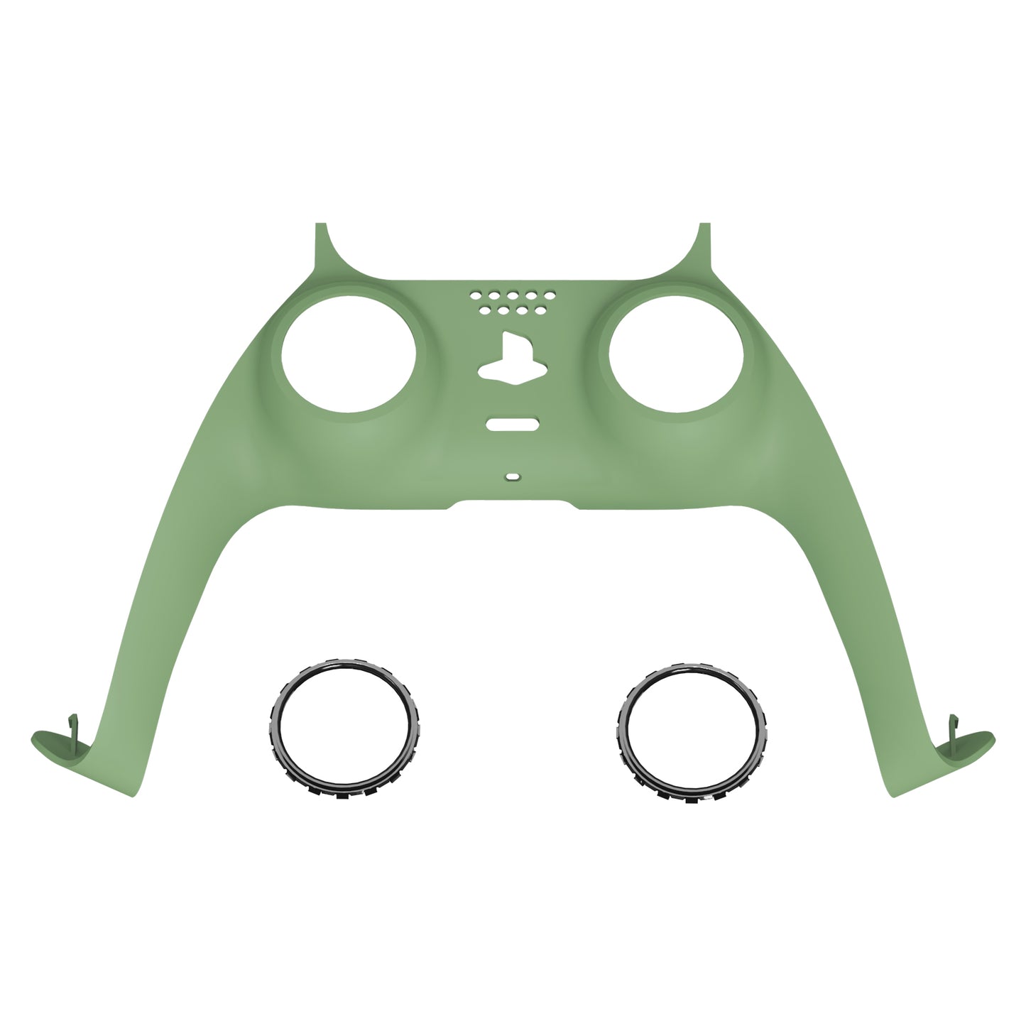 eXtremeRate PS5コントローラーBDM-010/020/030/040/050対応アクセントリング付き交換対応用装飾トリムシェル【抹茶グリーン】