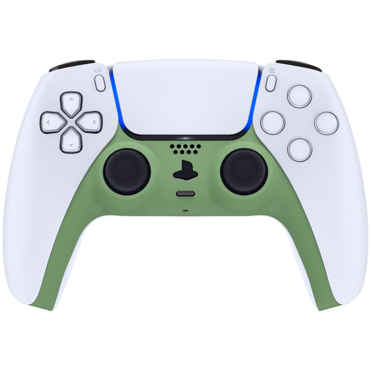 eXtremeRate PS5コントローラーBDM-010/020/030/040/050対応アクセントリング付き交換対応用装飾トリムシェル【抹茶グリーン】