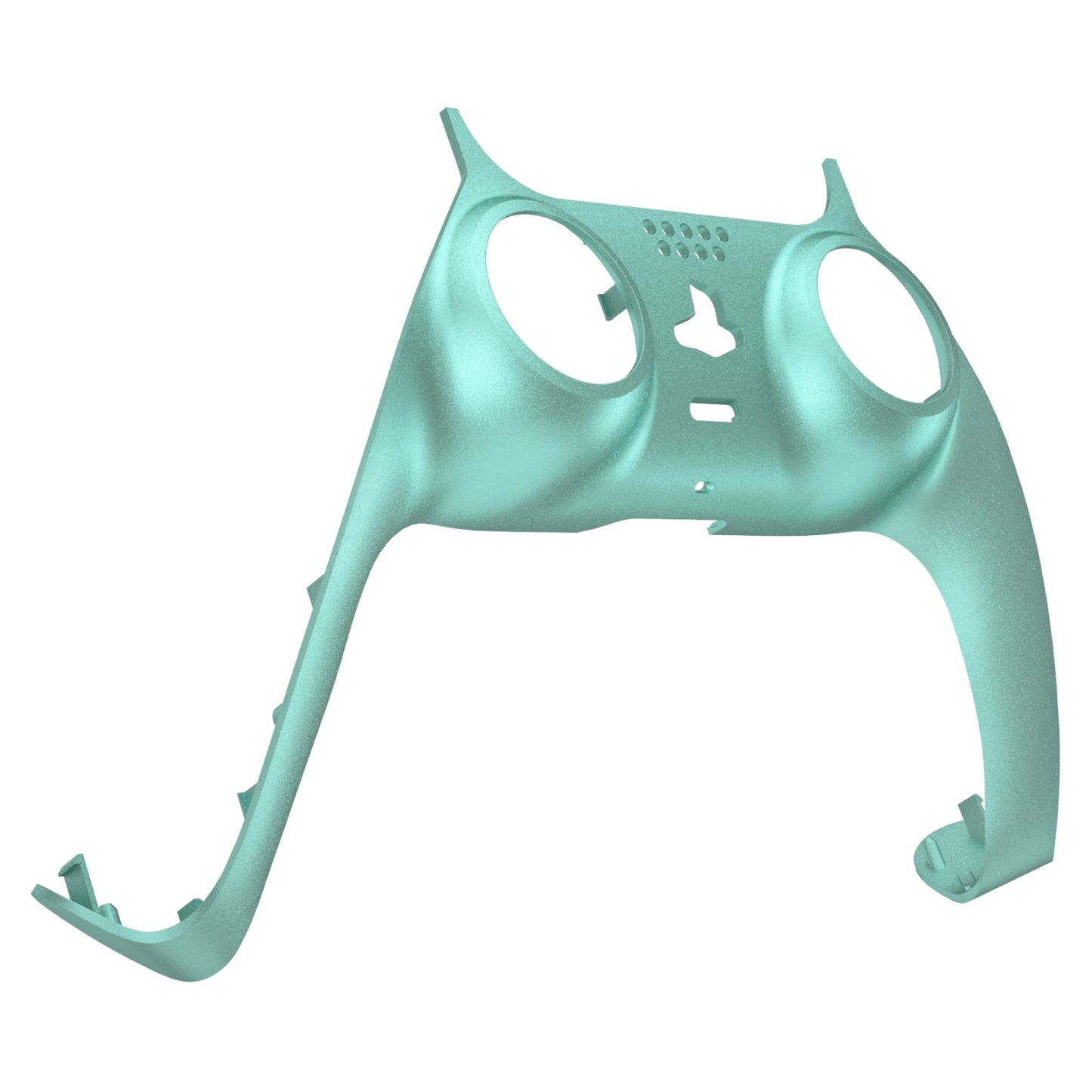 eXtremeRate PS5コントローラーBDM-010/020/030/040/050対応アクセントリング付き交換対応用装飾トリムシェル【メタリックビスタグリーン】