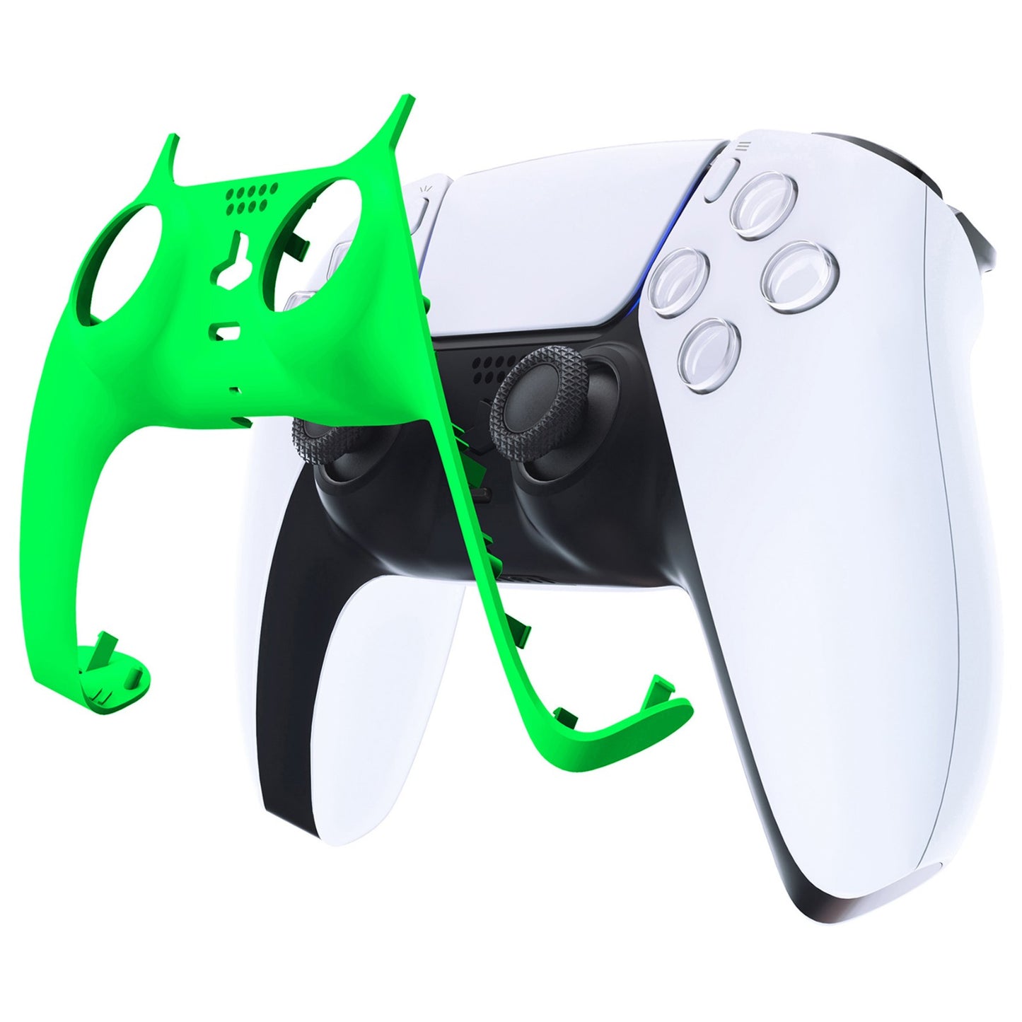 eXtremeRate PS5コントローラーBDM-010/020/030/040/050対応アクセントリング付き交換対応用装飾トリムシェル【ネオングリーン】