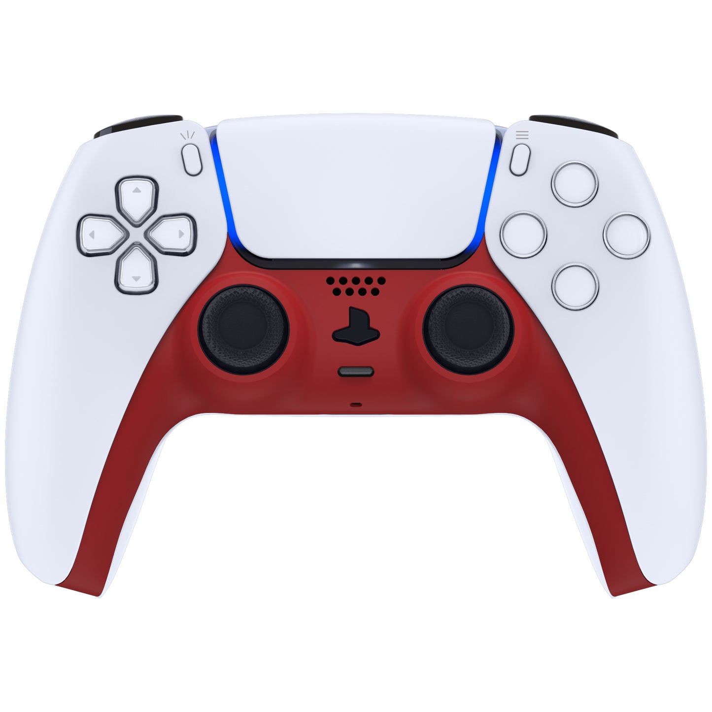 eXtremeRate PS5コントローラーBDM-010/020/030/040/050対応アクセントリング付き交換対応用装飾トリムシェル【パッションレッド】