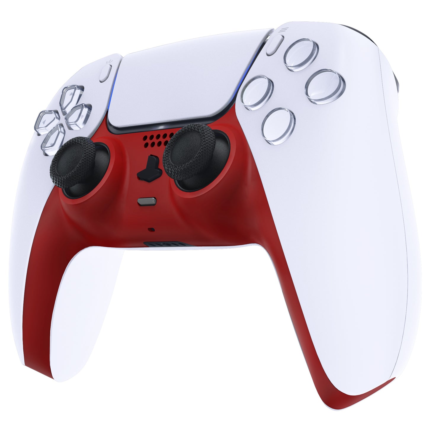 eXtremeRate PS5コントローラーBDM-010/020/030/040/050対応アクセントリング付き交換対応用装飾トリムシェル【パッションレッド】