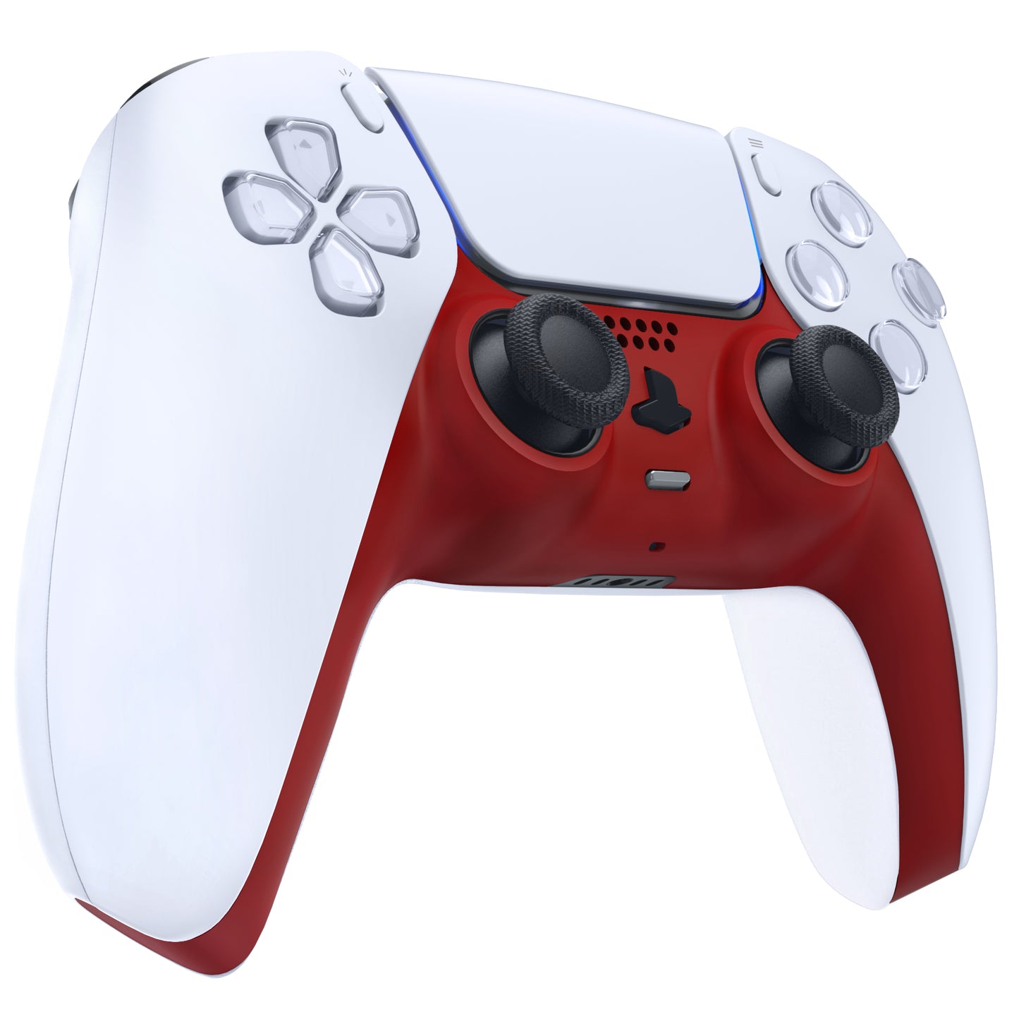 eXtremeRate PS5コントローラーBDM-010/020/030/040/050対応アクセントリング付き交換対応用装飾トリムシェル【パッションレッド】