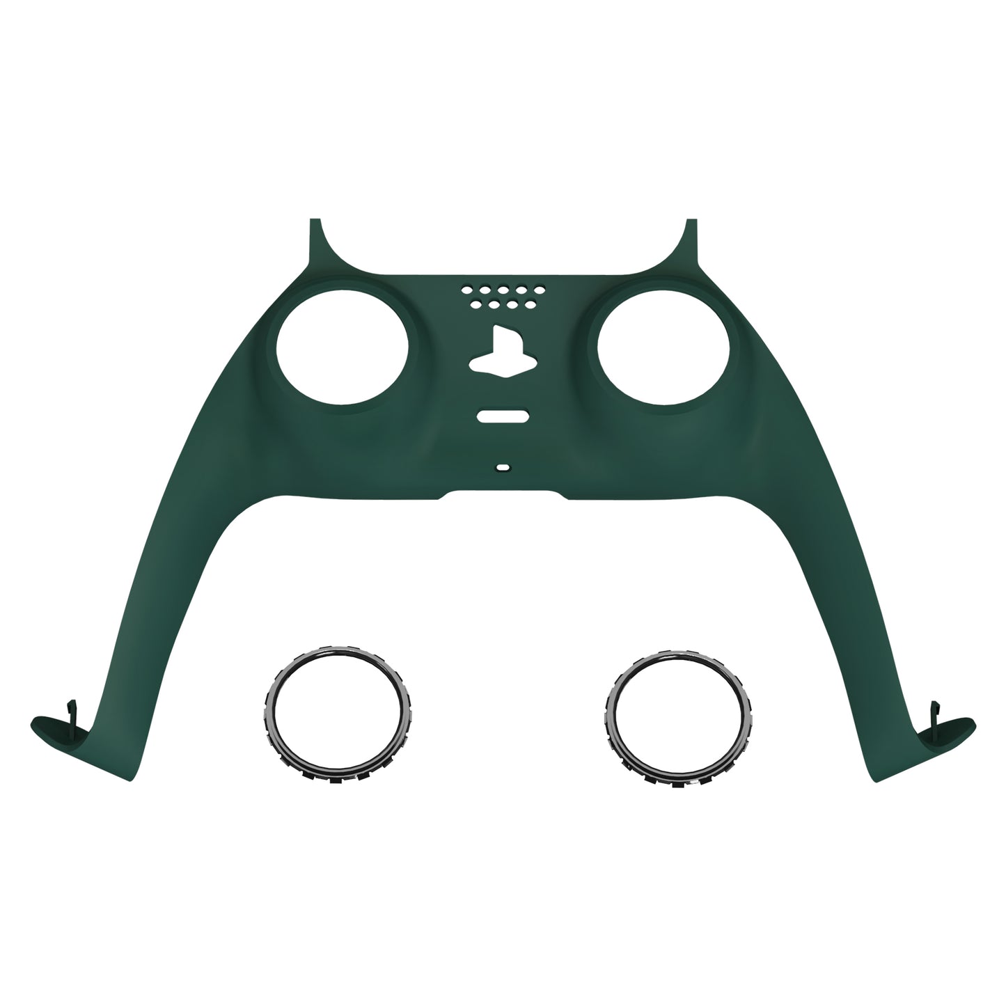 eXtremeRate PS5コントローラーBDM-010/020/030/040/050対応アクセントリング付き交換対応用装飾トリムシェル【レーシンググリーン】