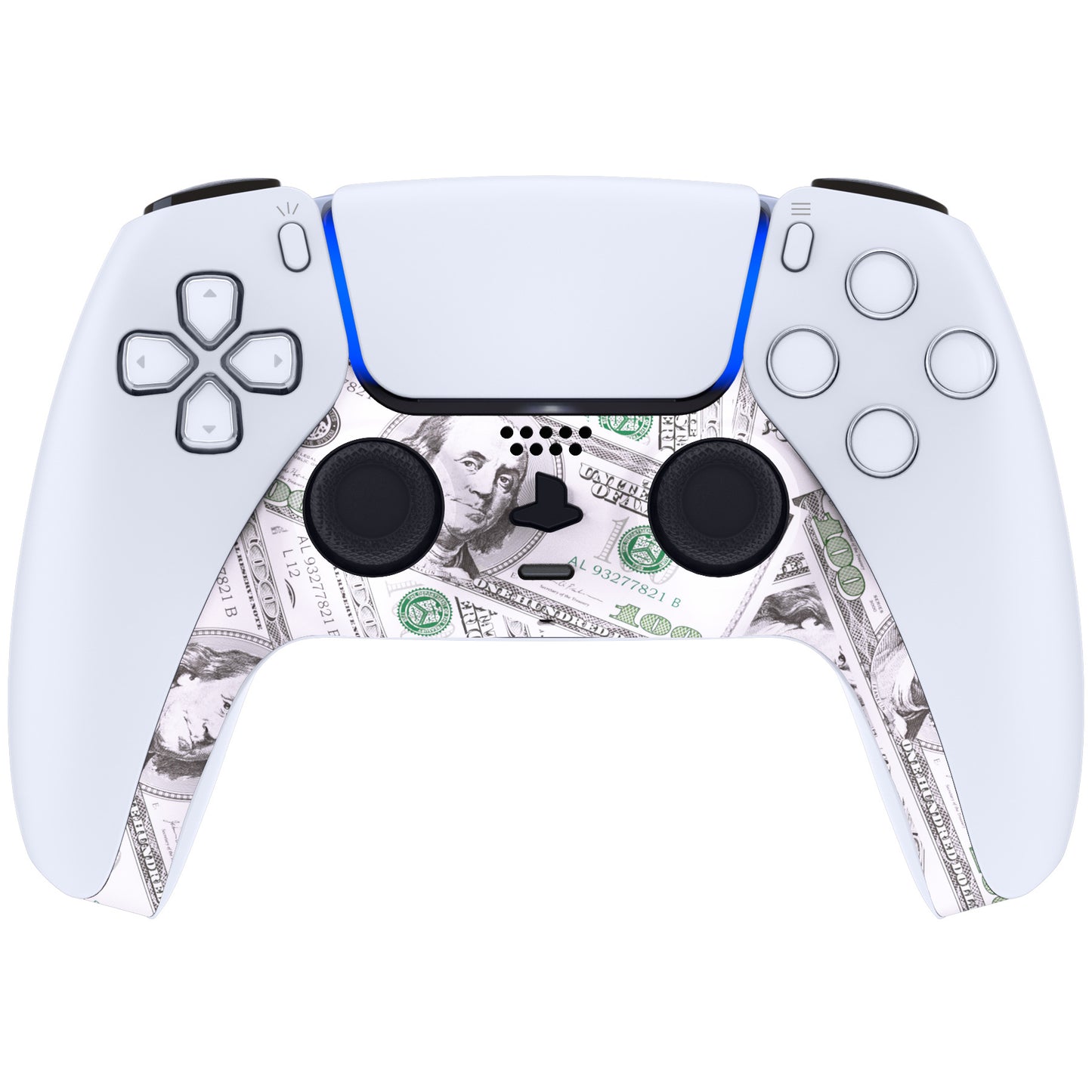 eXtremeRate PS5コントローラーBDM-010/020/030/040/050対応アクセントリング付き交換対応用装飾トリムシェル【100現金ドルパターン】