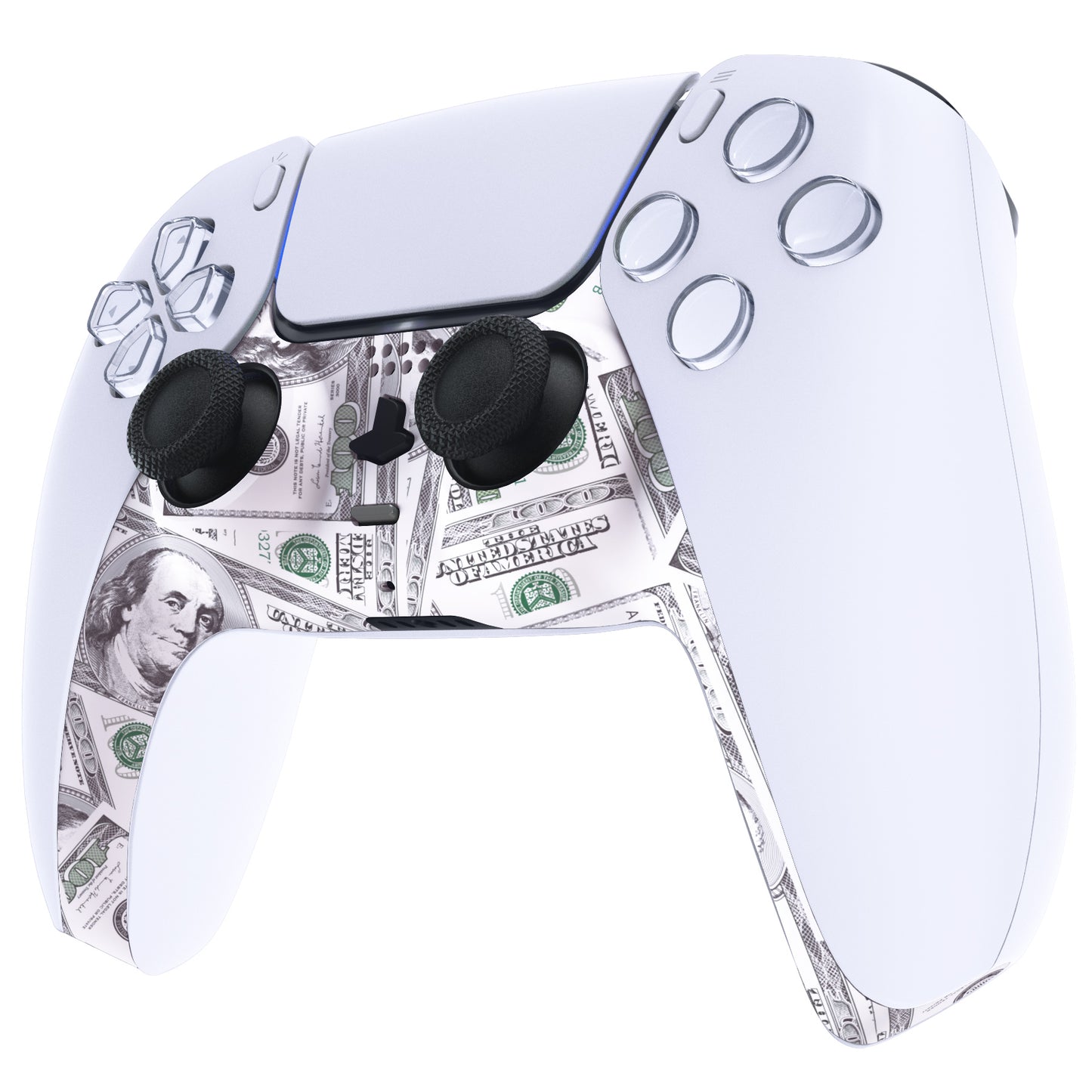 eXtremeRate PS5コントローラーBDM-010/020/030/040/050対応アクセントリング付き交換対応用装飾トリムシェル【100現金ドルパターン】