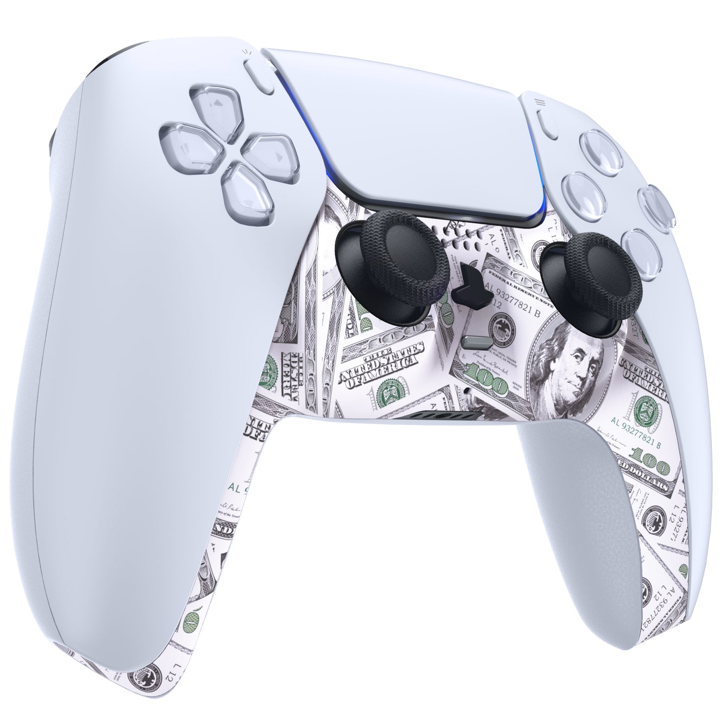 eXtremeRate PS5コントローラーBDM-010/020/030/040/050対応アクセントリング付き交換対応用装飾トリムシェル【100現金ドルパターン】