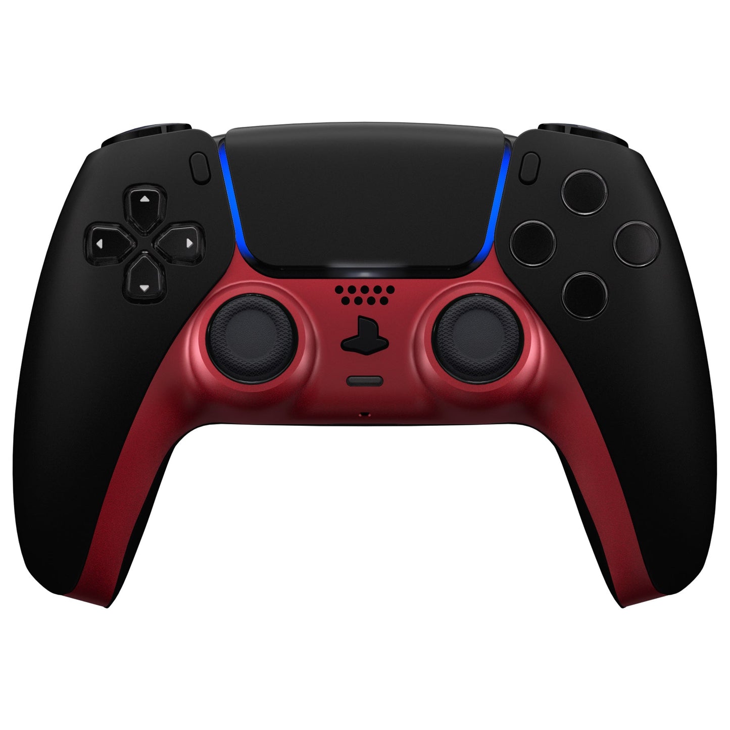 eXtremeRate Replacement Decorative Trim Shell with Accent Rings Compatible with PS5 Controller - Volcanic Red eXtremeRate