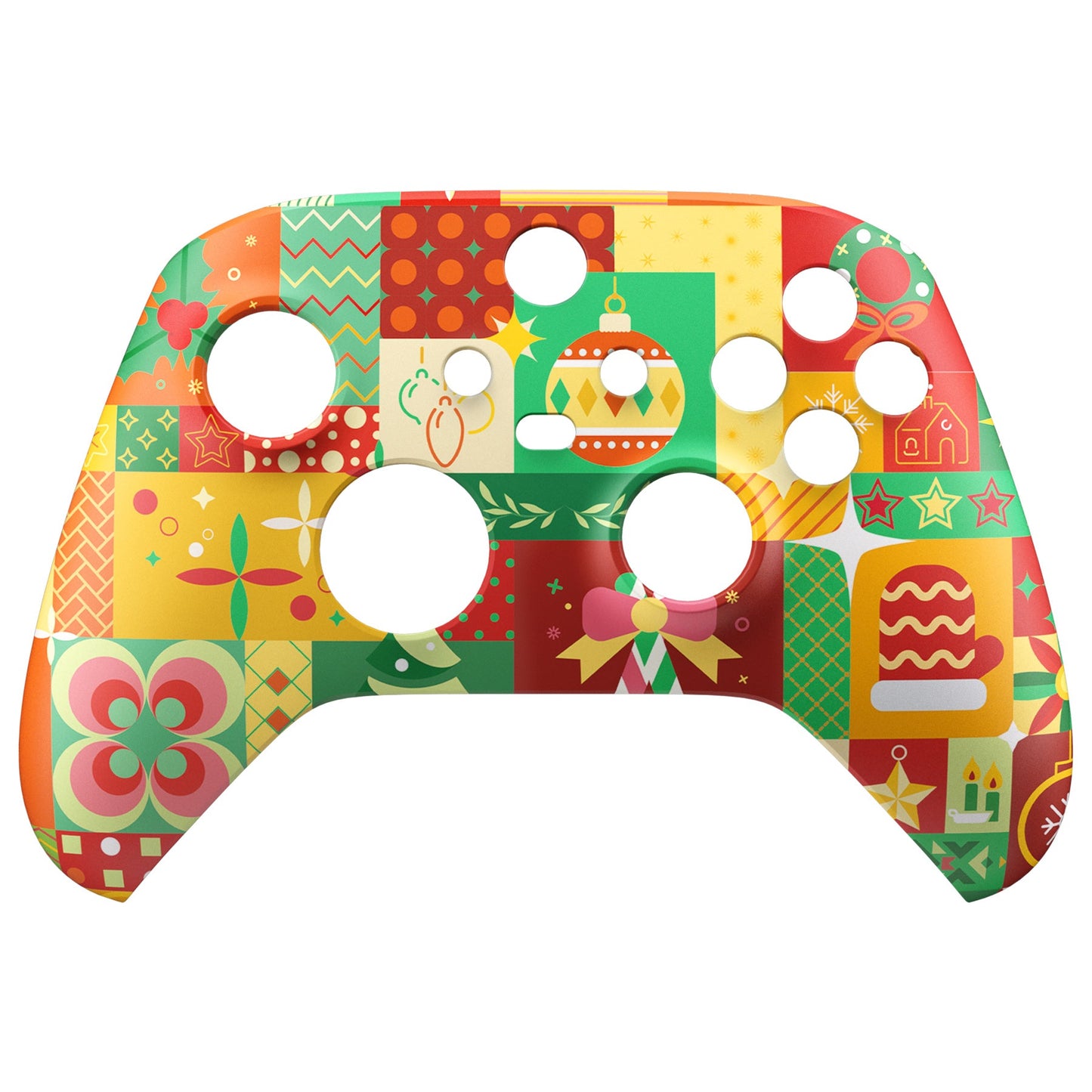 eXtremeRate Xbox Series X&Sコントローラー用交換フロントハウジングシェル【クリスマスラッピング】