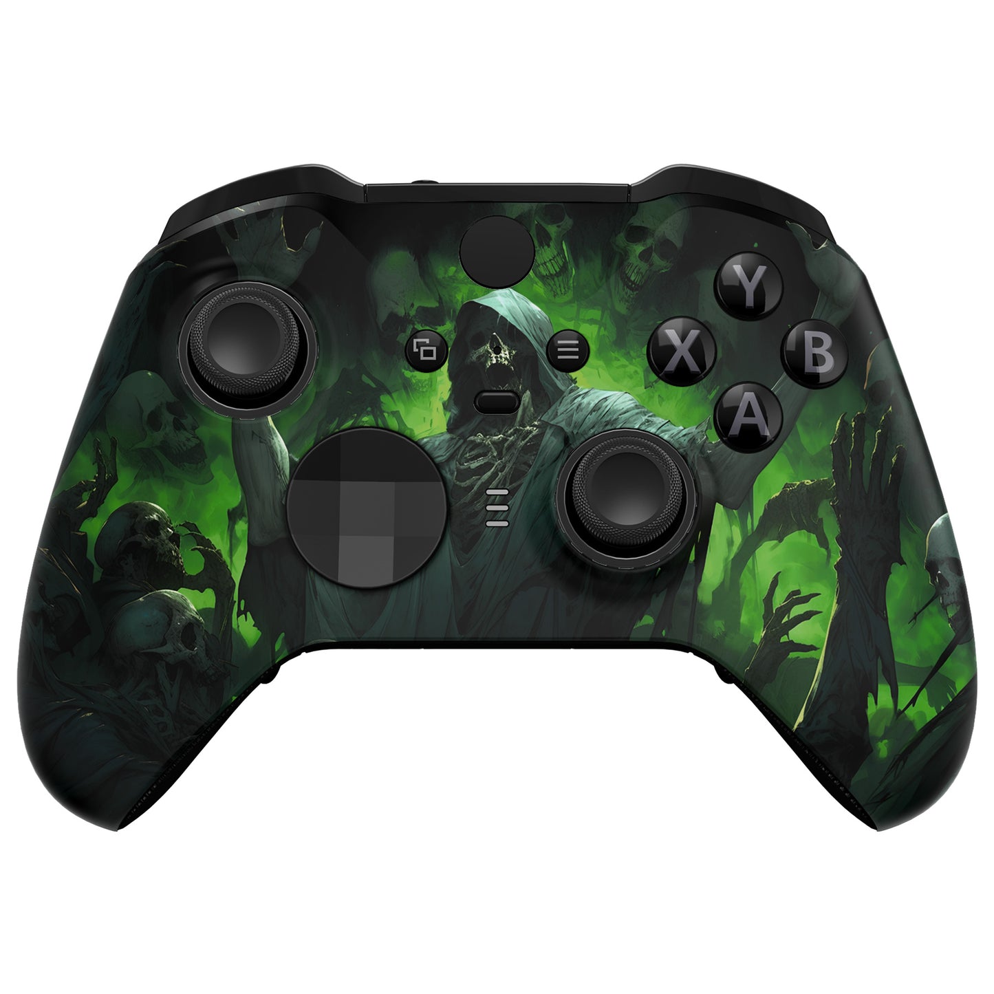 eXtremeRate Xbox One Elite Series 2&Elite 2 Coreコントローラー(モデル1797)用交換フロントハウジングシェルケース&アクセントリング【悪霊カーニバル】