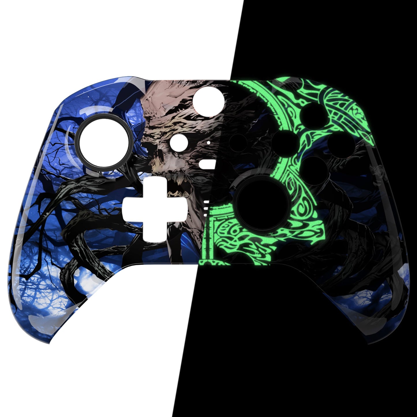 eXtremeRate Xbox One Elite Series 2&Elite 2 Coreコントローラー(モデル1797)用交換フロントハウジングシェルケース&アクセントリング【暗闇で光る-大地の主の目覚め】