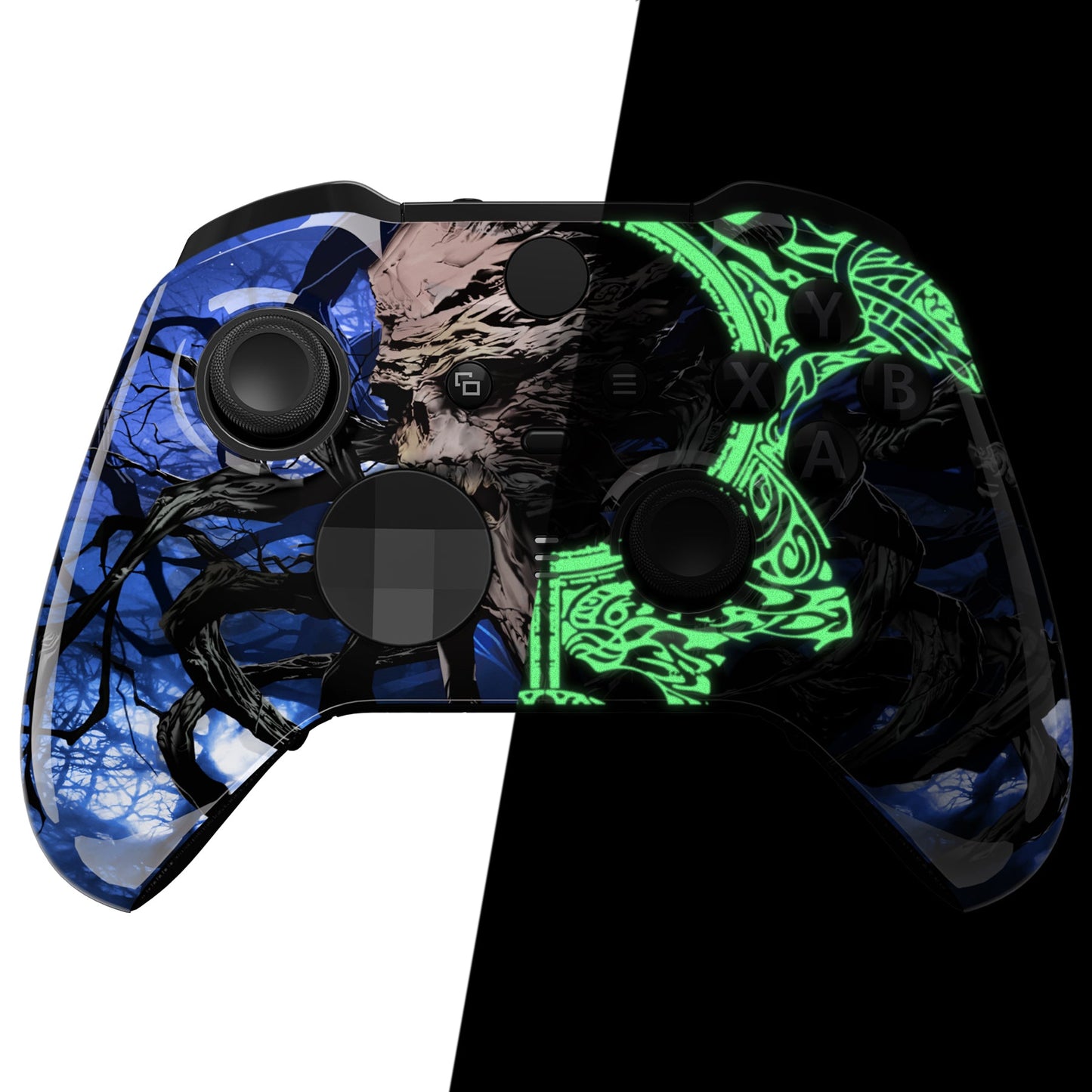 eXtremeRate Xbox One Elite Series 2&Elite 2 Coreコントローラー(モデル1797)用交換フロントハウジングシェルケース&アクセントリング【暗闇で光る-大地の主の目覚め】